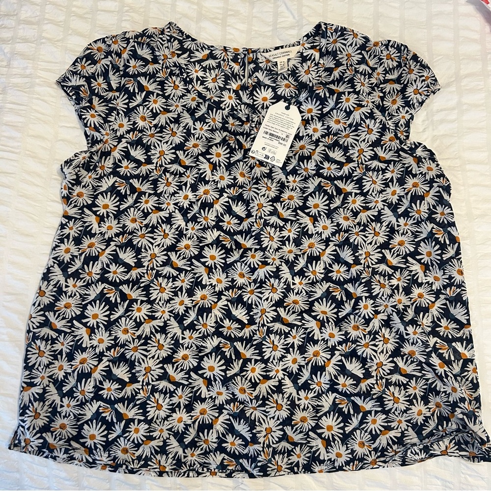 Floral Navy Top - Seasalt Cornwall
